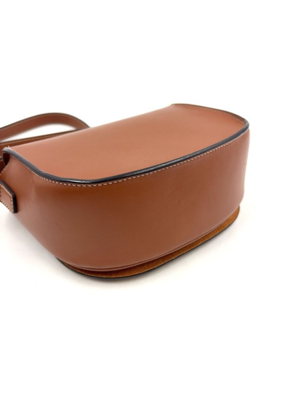 Celine Folco Cuir Triomphe Leather Brown Shoulder Bag Gold - Picture 7 of 15